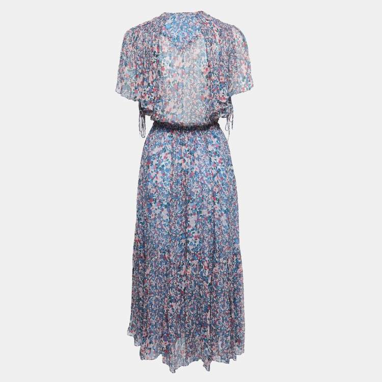 Pre Owned Isabel Marant Multicolor Floral Print Silk Maxi Dress S