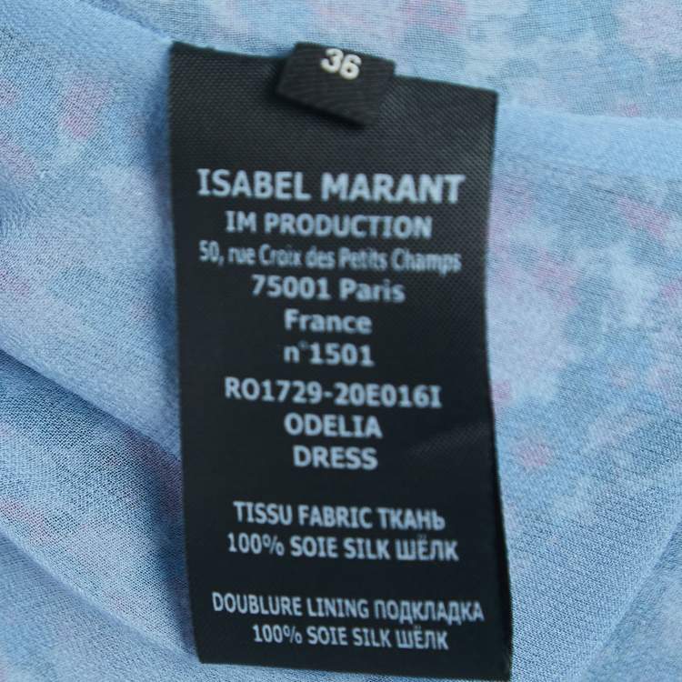Pre Owned Isabel Marant Multicolor Floral Print Silk Maxi Dress S