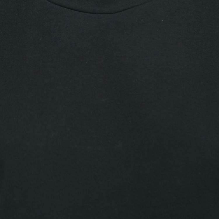Pre Owned Isabel Marant Black Cotton Shoulder Padded Knotted T-Shirt XS