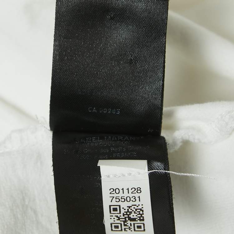 Pre Owned Isabel Marant White Cotton Knotted T-Shirt XS