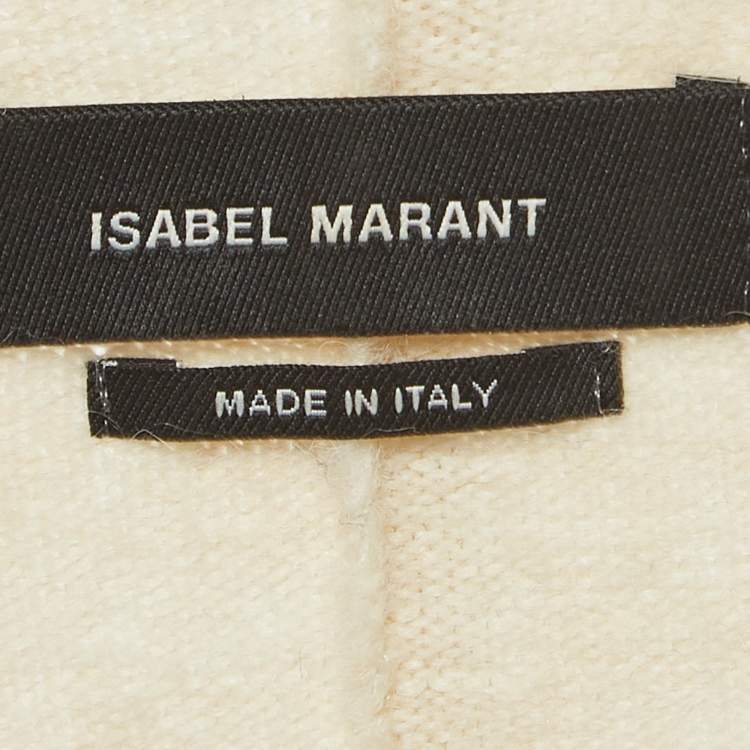 Pre Owned Isabel Marant Cream Patterned Knit Samuel Oversized Sweater S