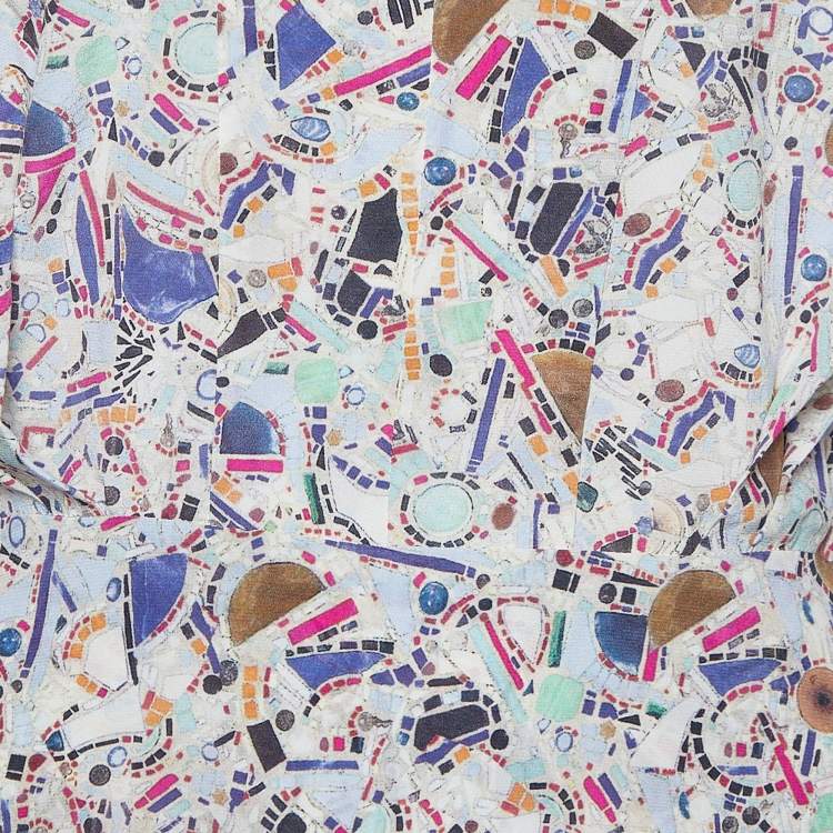 Pre Owned Isabel Marant Multicolor Amba Print Stretch Silk Long Sleeve Blouse M