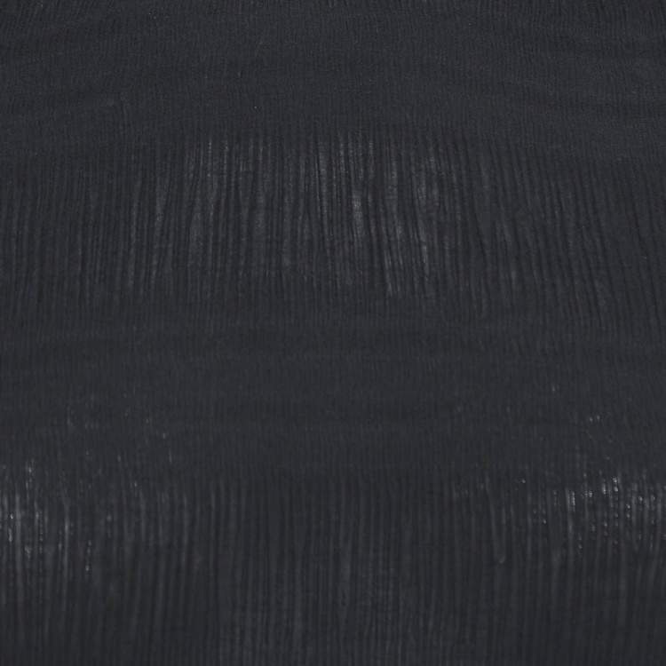 Pre Owned Isabel Marant Black Crinkled Stretch Crepe Mini Dress S