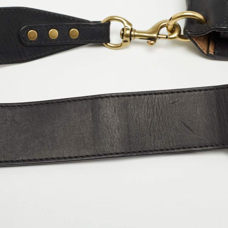 Pre Owned Isabel Marant Black Leather Nasko Studded Crossbody Bag