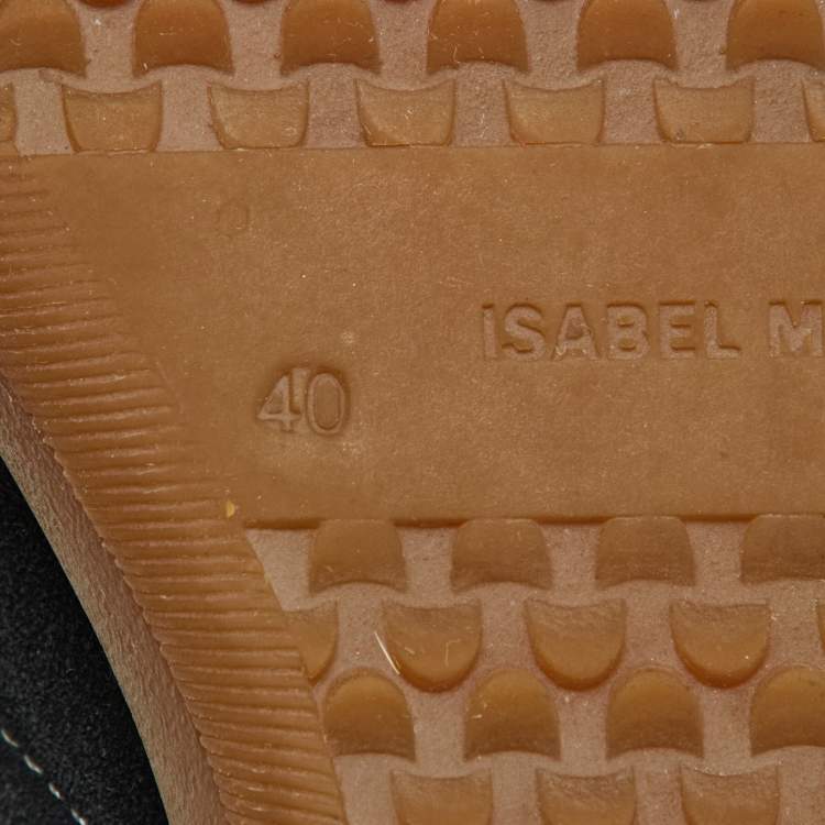 Pre Owned Isabel Marant Black Suede Bobby Wedge Sneakers Size 40