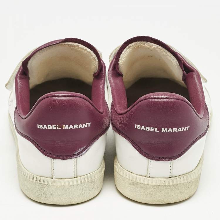Pre Owned Isabel Marant Tricolor Perforated Leather and Suede Beth Sneakers Size 39