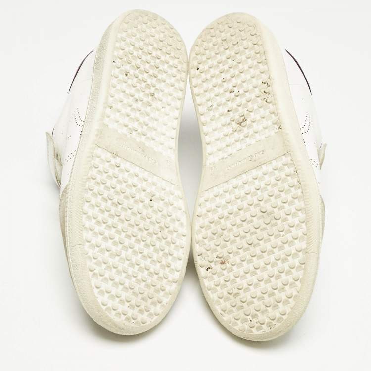 Pre Owned Isabel Marant Tricolor Perforated Leather and Suede Beth Sneakers Size 39