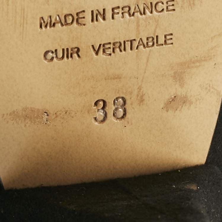 Pre Owned Isabel Marant Black Leather and Suede Studded Ankle Length Boots Size 38