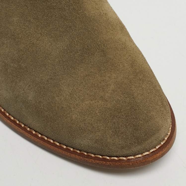 Pre Owned حذاء بوت بطول الكاحل إيزابيل مارانت كريسي سويدي أخضر مقاس 37