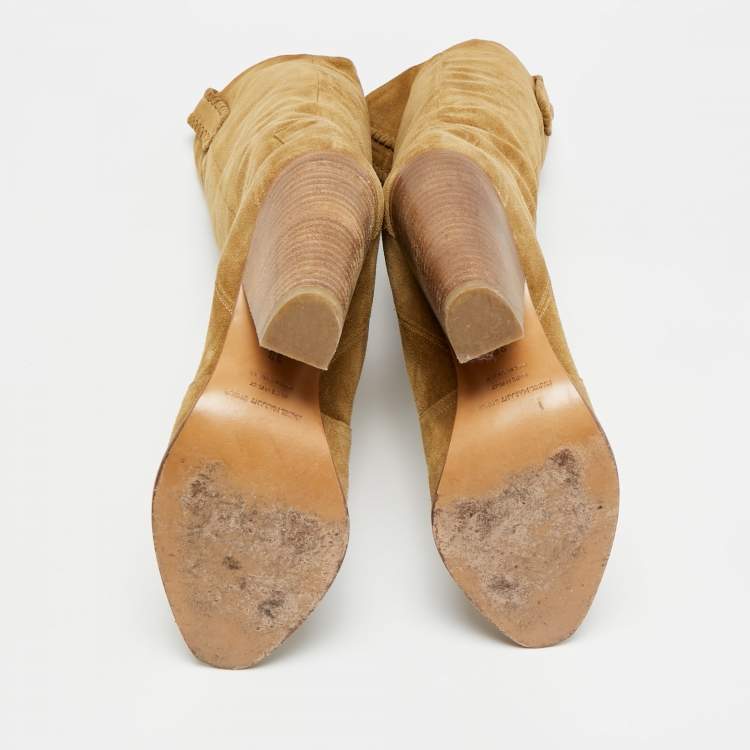 Pre Owned Isabel Marant Size 38 Brown Suede Knee Length Boots