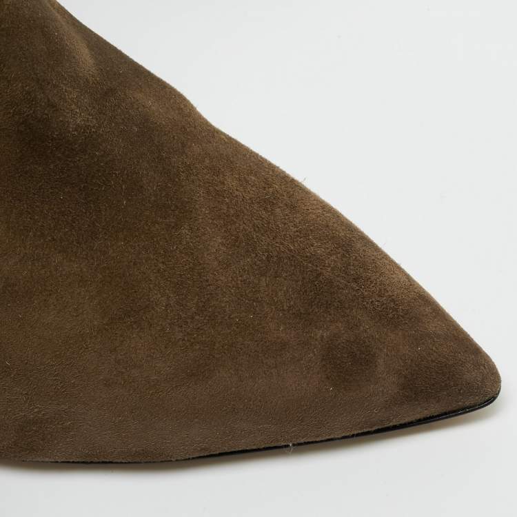 Pre Owned Isabel Marant Size 41 Brown Suede Ankle Length Boots