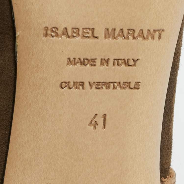 Pre Owned Isabel Marant Size 41 Brown Suede Ankle Length Boots