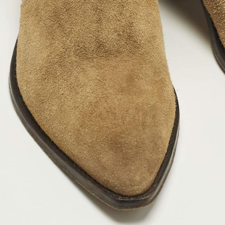 Pre Owned Isabel Marant Dicker Size 38 Brown Suede Ankle Length Boots