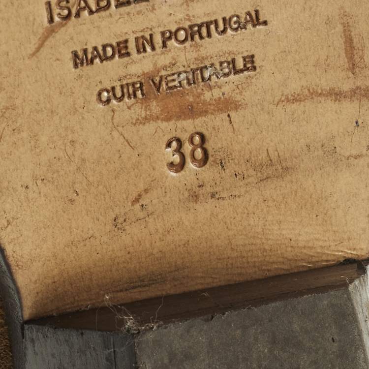 Pre Owned Isabel Marant Dicker Size 38 Brown Suede Ankle Length Boots