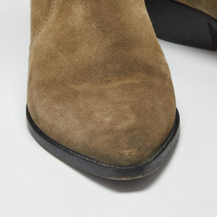 مملوكة مسبقًا Isabel Marant Dicker Size 38 Grey Suede Ankle Length Boots