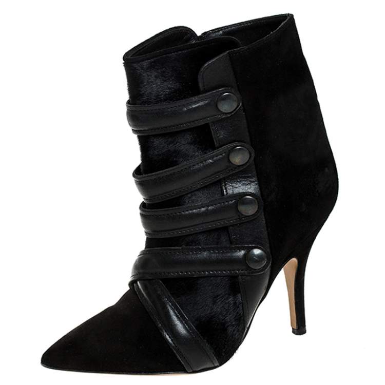 Ritual kommentar gået vanvittigt Isabel Marant Black Suede And Pony Hair Pointed Toe Ankle Boots Size 37 Isabel  Marant | TLC