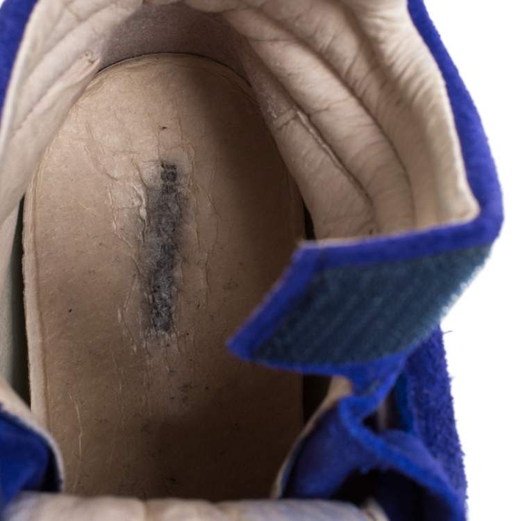 Pre Owned Isabel Marant Blue Suede and Leather Bekett High Top Sneakers Size 38