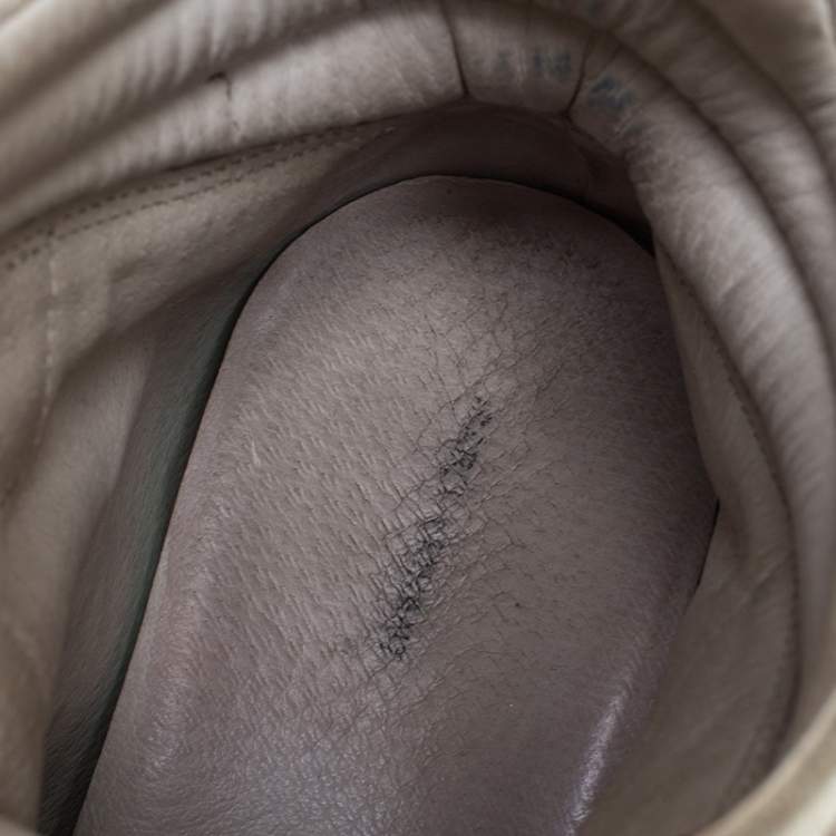 Pre Owned Isabel Marant Grey/Brown Suede And Leather Bekett Wedge Sneakers Size 40