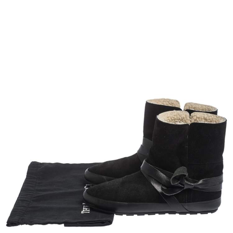 Pre Owned Isabel Marant Etoile Black Suede And Leather Nygel Ankle Boots Size 41