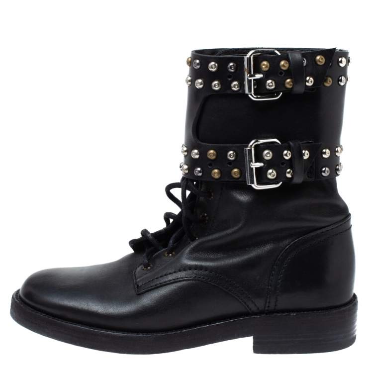 Traditionel TVstation Kilde Isabel Marant Black Leather Teylon Studded Ankle Boots Size 35 Isabel Marant  | TLC