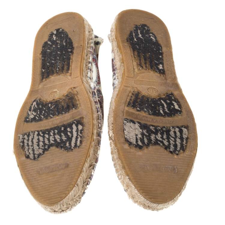 مملوكة مسبقًا Isabel Marant Multicolor Canvas Espadrille Flats Size 38
