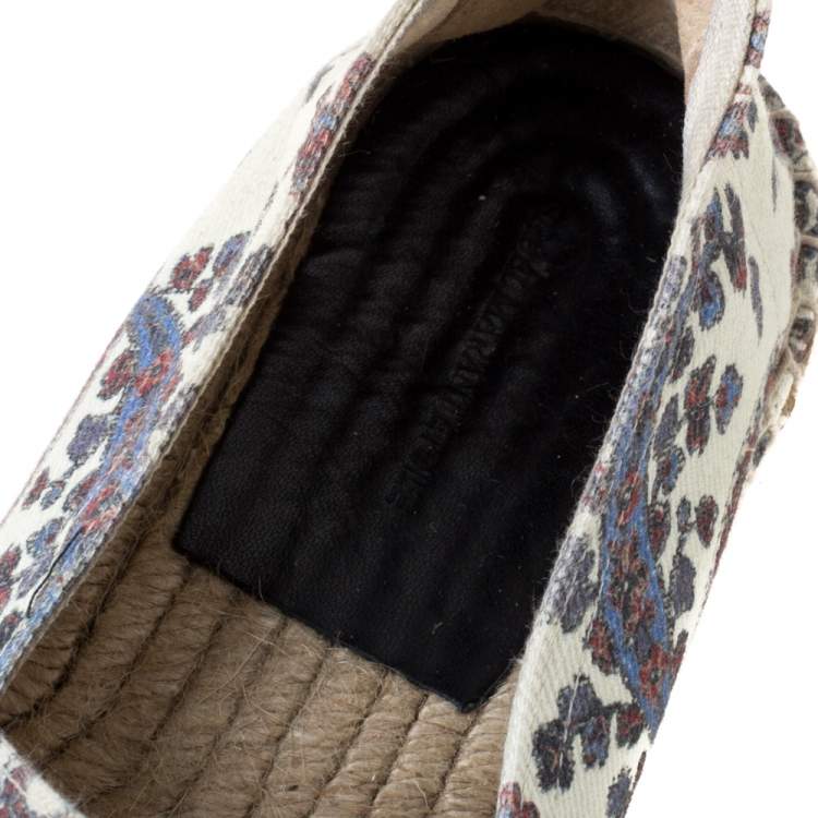 مملوكة مسبقًا Isabel Marant Multicolor Canvas Espadrille Flats Size 38