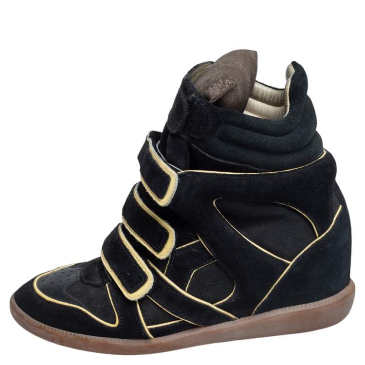 Isabel Marant Black Leather Bekett Sneakers Size 39 | TLC