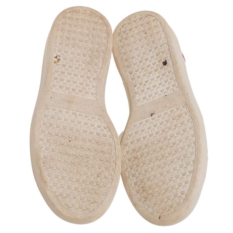 Pre Owned Isabel Marant White Leather Trainers Low Top Sneakers Size 37