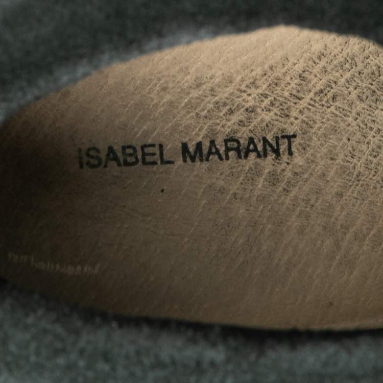 Pre Owned Isabel Marant Black Suede Bobby Wedge Sneakers Size 37
