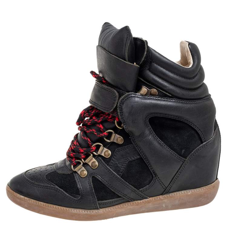 blauwe vinvis Plaatsen Niet modieus Isabel Marant Black Suede And Leather Tibetan High-Top Sneakers Size 37 Isabel  Marant | TLC