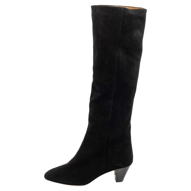 calf length pull on boots