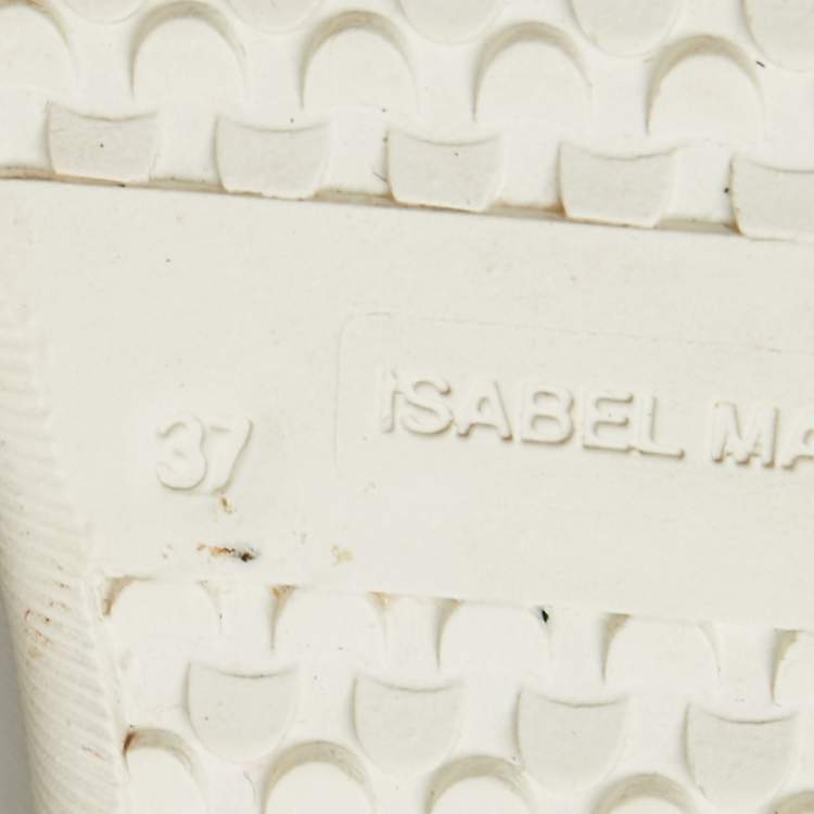 مملوكة مسبقًا Isabel Marant Tricolor Suede and Leather Beth Velcro Sneakers Size 37