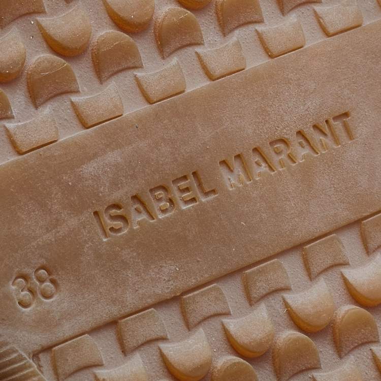Pre Owned Isabel Marant Black/Grey Suede And Leather Beckett Wedge Sneakers Size 38
