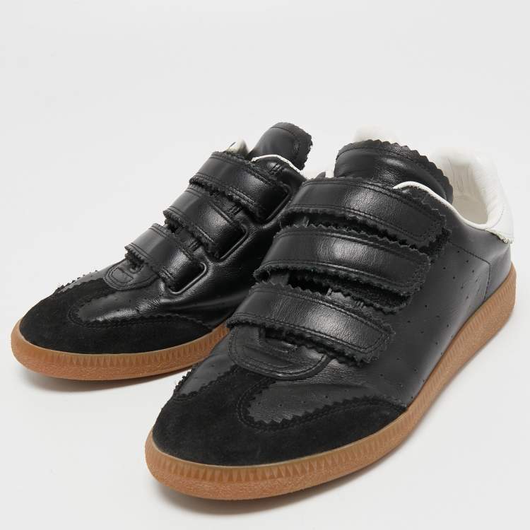 Brawl klok boom Isabel Marant Black Leather and Suede Low Top Sneakers Size 38 Isabel Marant  | TLC