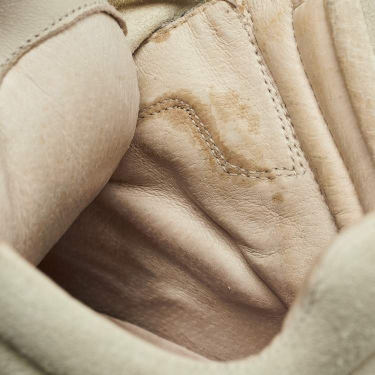 Pre Owned Isabel Marant Tricolor Suede and Printed Canvas Bekett Wedge Sneakers Size 39
