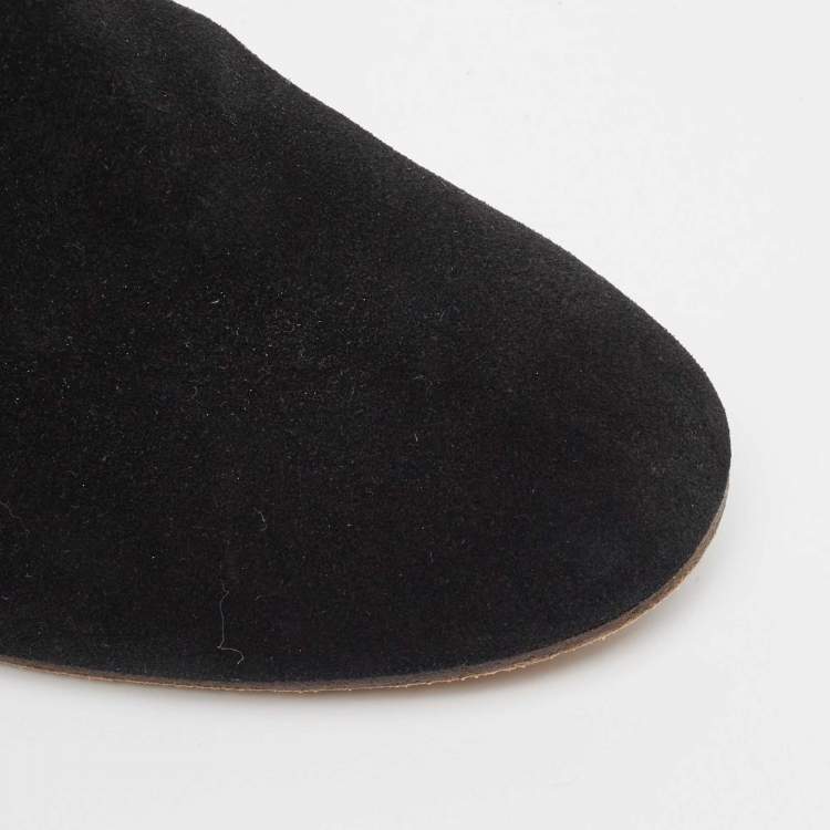 Pre Owned Isabel Marant Black Suede Dicker Ankle Boots  Size 36