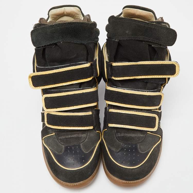 Pre Owned Isabel Marant Black Suede Bekett Sneakers Size 38