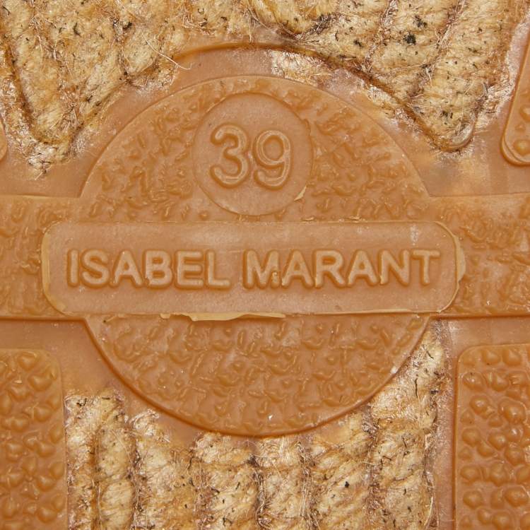 Pre Owned Isabel Marant Multicolor Canvas Crelyne Espadrille Flats Size 39