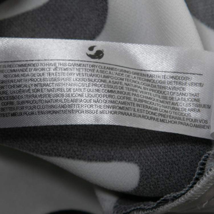 Pre Owned Issa Black and White Squiggle Print Waist Tie Detail Ola Pants S