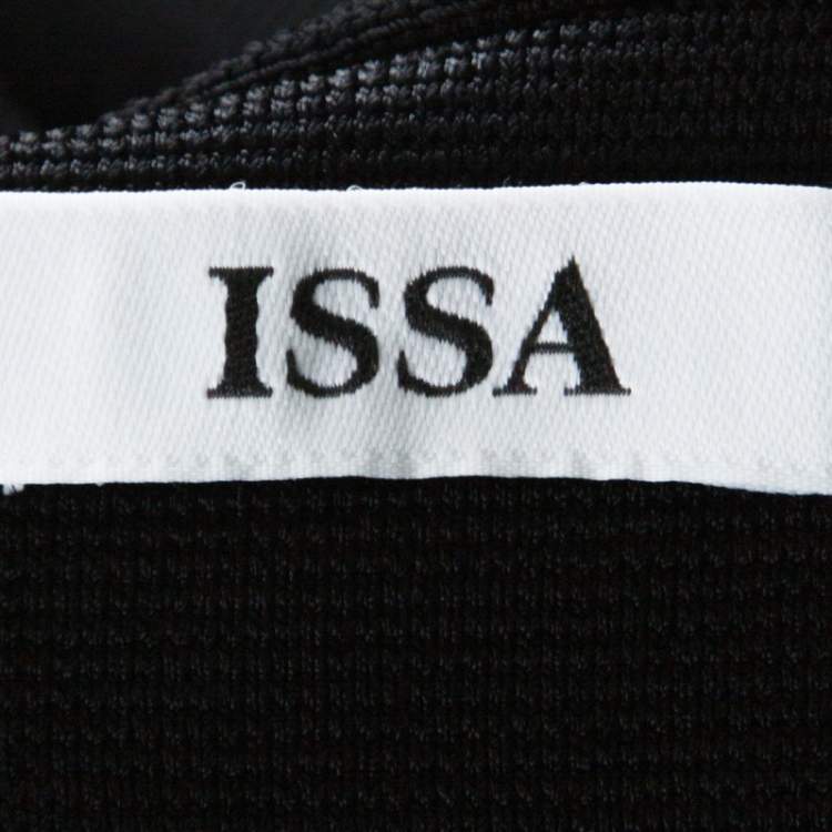 Pre Owned Issa Black Stretch Peplum Maxi Edith Skirt S