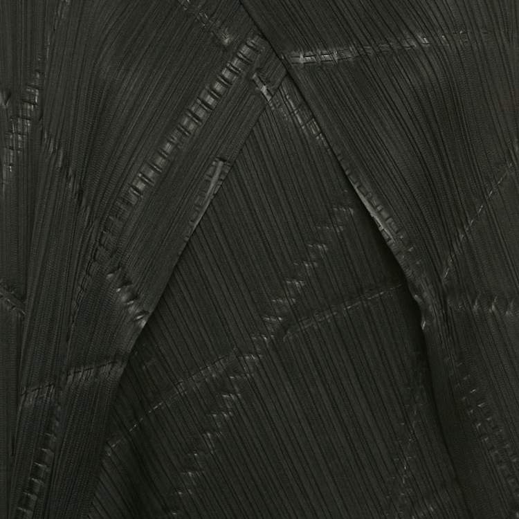 Pre Owned Pleats Please Issey Miyake Black Plisse Short Dress Set XL