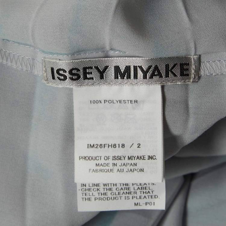 Pre Owned Issey Miyake Light Purple Crepe Silence Pleats Asymmetric Midi Dress S
