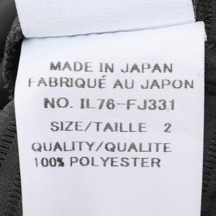 Pre Owned Issey Miyake Black Plisse Top S