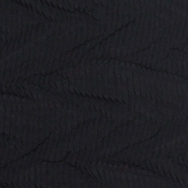 Pre Owned Issey Miyake Black Geometric Plisse Asymmetrical Skirt S