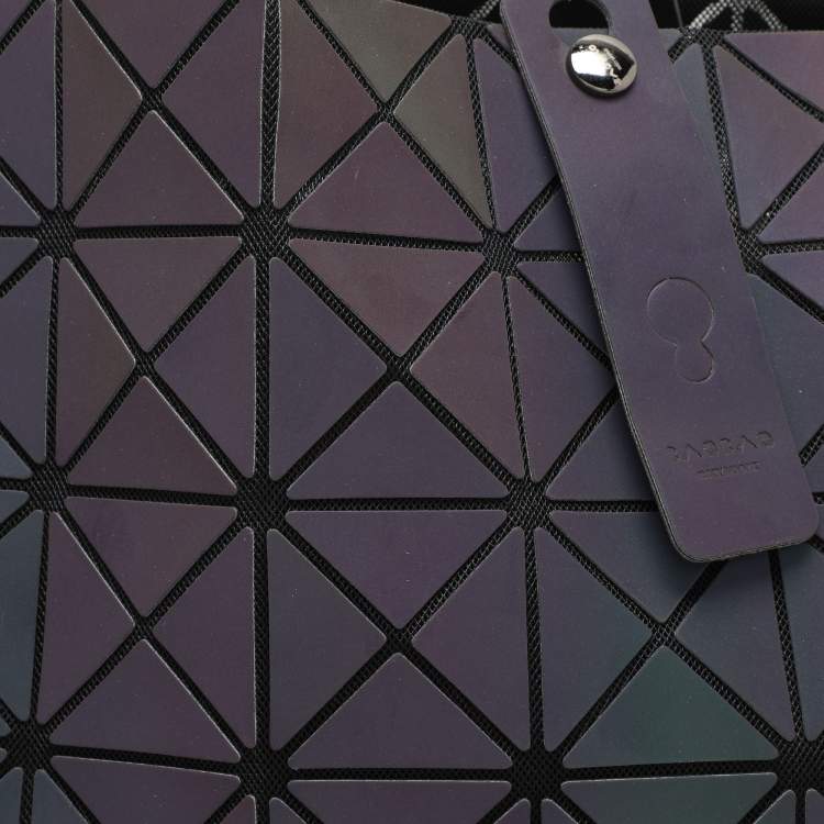 Pre Owned Issey Miyake Multicolor Iridescent Effect Synthetic Leather and Mesh Bao Bao Prism Tote