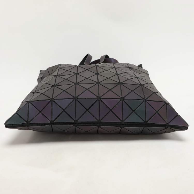 Pre Owned Issey Miyake Multicolor Iridescent Effect Synthetic Leather and Mesh Bao Bao Prism Tote