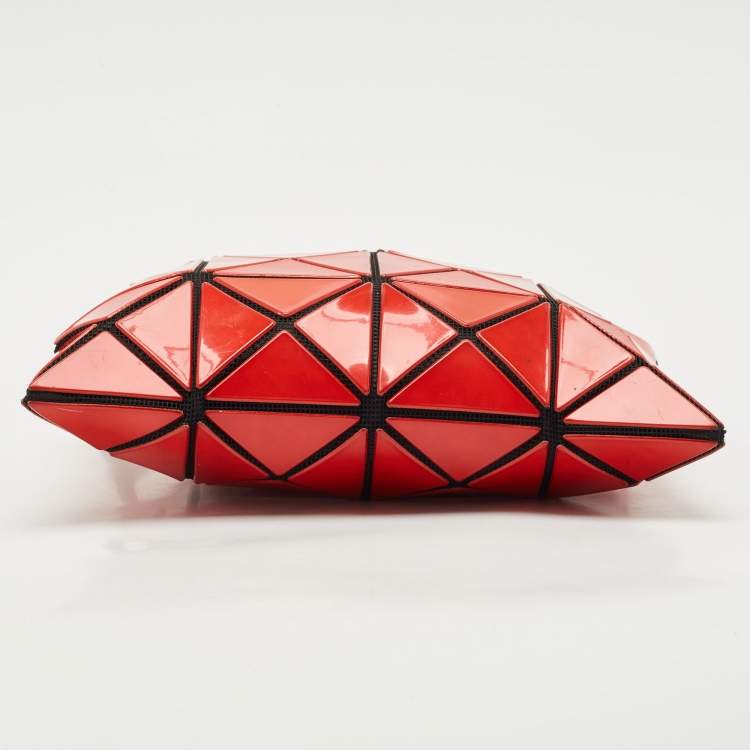 Pre Owned Issey Miyake Red Vinyl Bao Bao Crossbody Bag