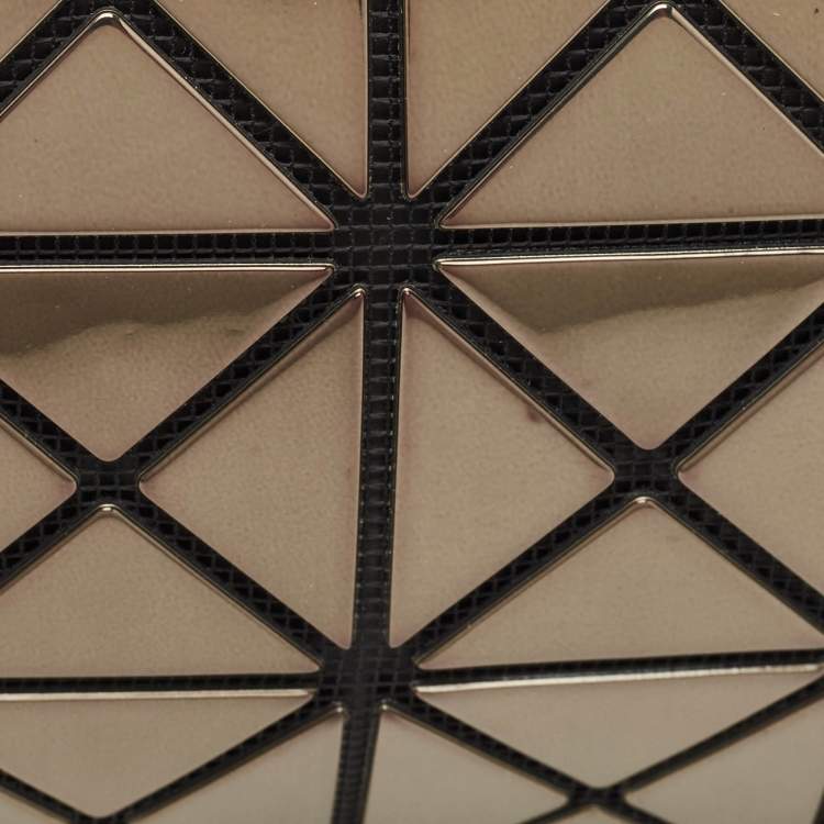 Pre Owned Issey Miyake Grey/Black PVC and Mesh Bao Bao Chain Clutch