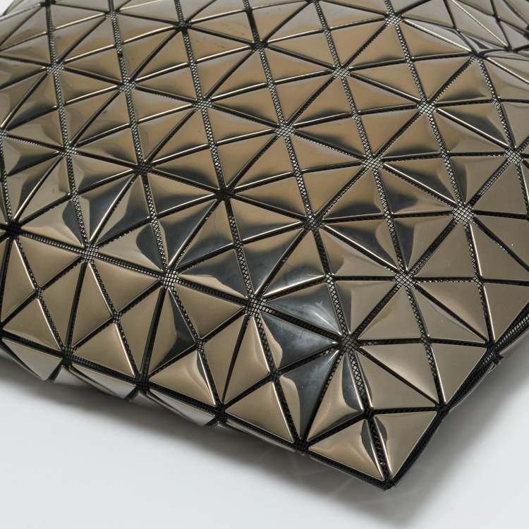 Pre Owned Issey Miyake Metallic/Black PVC and Mesh Bao Bao Tote