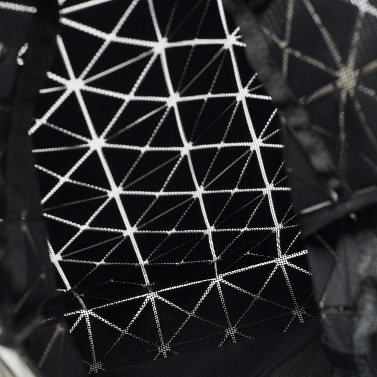Pre Owned Issey Miyake Metallic/Black PVC and Mesh Bao Bao Tote